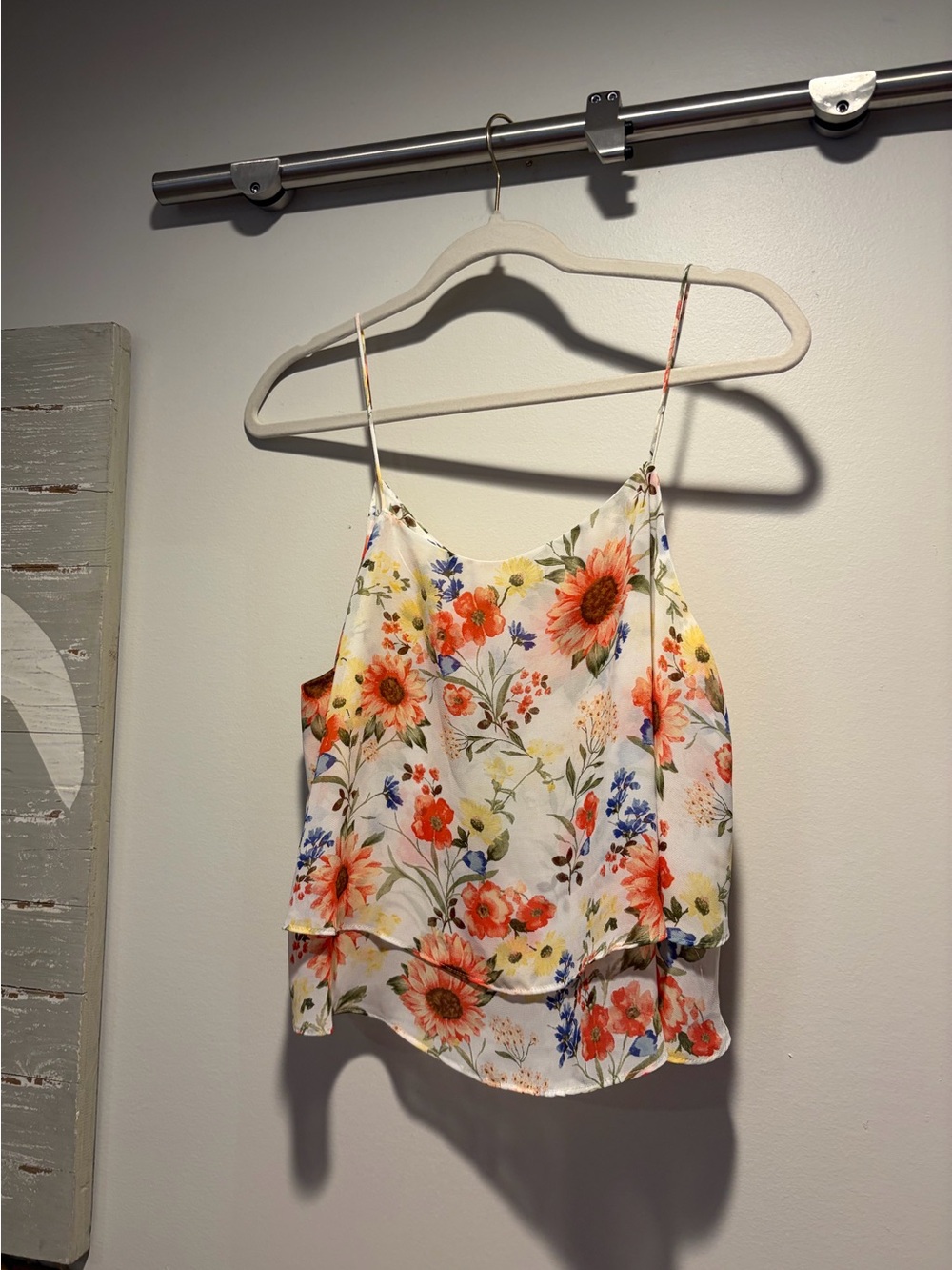 Forever 21 Floral Spaghetti-Strap Women's Top
